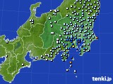 関東・甲信地方のアメダス実況(降水量)(2018年09月25日)