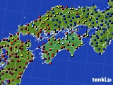 四国地方のアメダス実況(日照時間)(2018年09月25日)