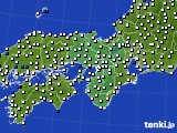 近畿地方のアメダス実況(風向・風速)(2018年09月25日)