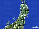 東北地方のアメダス実況(風向・風速)(2018年09月26日)