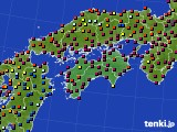 四国地方のアメダス実況(日照時間)(2018年09月28日)