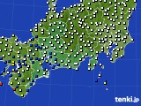 2018年09月30日の東海地方のアメダス(風向・風速)