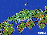 中国地方のアメダス実況(日照時間)(2018年10月01日)