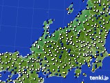 2018年10月01日の北陸地方のアメダス(風向・風速)