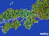 2018年10月02日の近畿地方のアメダス(日照時間)