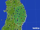 岩手県のアメダス実況(日照時間)(2018年10月02日)