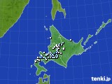 北海道地方のアメダス実況(降水量)(2018年10月03日)