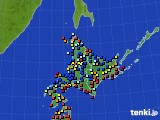 2018年10月03日の北海道地方のアメダス(日照時間)