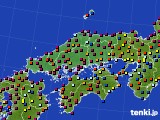 中国地方のアメダス実況(日照時間)(2018年10月03日)