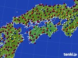 四国地方のアメダス実況(日照時間)(2018年10月03日)