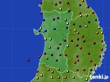 2018年10月04日の秋田県のアメダス(日照時間)