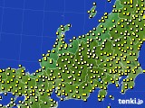 2018年10月04日の北陸地方のアメダス(気温)