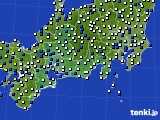 2018年10月06日の東海地方のアメダス(風向・風速)