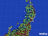 東北地方のアメダス実況(日照時間)(2018年10月07日)