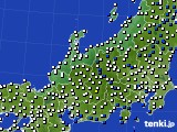 北陸地方のアメダス実況(風向・風速)(2018年10月07日)