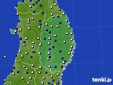 2018年10月07日の岩手県のアメダス(風向・風速)