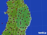 2018年10月08日の岩手県のアメダス(日照時間)