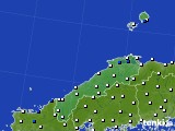 島根県のアメダス実況(風向・風速)(2018年10月08日)