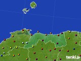 2018年10月09日の鳥取県のアメダス(日照時間)