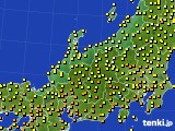 北陸地方のアメダス実況(気温)(2018年10月09日)
