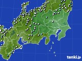 関東・甲信地方のアメダス実況(降水量)(2018年10月11日)