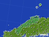 島根県のアメダス実況(風向・風速)(2018年10月11日)