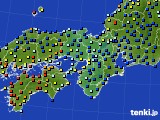 2018年10月12日の近畿地方のアメダス(日照時間)