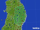 2018年10月12日の岩手県のアメダス(日照時間)