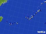 沖縄地方のアメダス実況(風向・風速)(2018年10月13日)