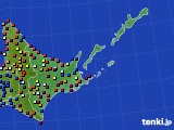 2018年10月14日の道東のアメダス(日照時間)