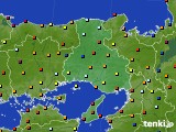 兵庫県のアメダス実況(日照時間)(2018年10月14日)