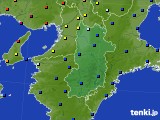 2018年10月15日の奈良県のアメダス(日照時間)