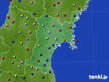 宮城県のアメダス実況(日照時間)(2018年10月15日)