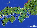 2018年10月16日の近畿地方のアメダス(日照時間)