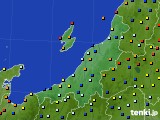 新潟県のアメダス実況(日照時間)(2018年10月16日)