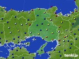 兵庫県のアメダス実況(日照時間)(2018年10月16日)