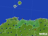 2018年10月16日の鳥取県のアメダス(日照時間)