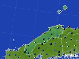 島根県のアメダス実況(日照時間)(2018年10月16日)