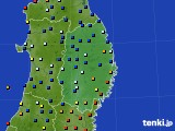 2018年10月16日の岩手県のアメダス(日照時間)