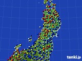東北地方のアメダス実況(日照時間)(2018年10月17日)