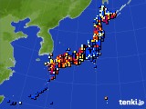 アメダス実況(日照時間)(2018年10月17日)