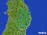 岩手県のアメダス実況(日照時間)(2018年10月17日)