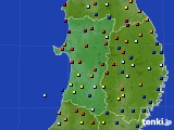 秋田県のアメダス実況(日照時間)(2018年10月17日)