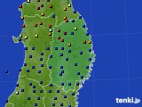 岩手県のアメダス実況(日照時間)(2018年10月19日)