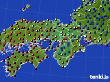 2018年10月20日の近畿地方のアメダス(日照時間)