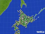 北海道地方のアメダス実況(気温)(2018年10月22日)