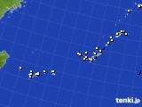 沖縄地方のアメダス実況(風向・風速)(2018年10月22日)