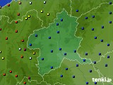 群馬県のアメダス実況(日照時間)(2018年10月23日)