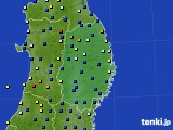 2018年10月23日の岩手県のアメダス(日照時間)