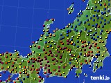2018年10月24日の北陸地方のアメダス(日照時間)
